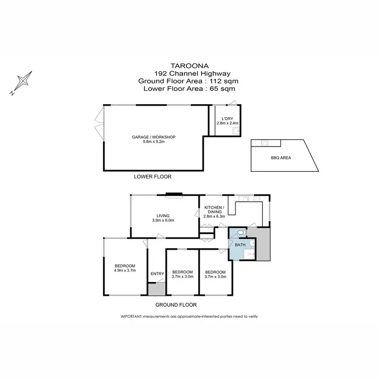 Floorplan of Homely house listing, 192 Channel Highway, Taroona TAS 7053