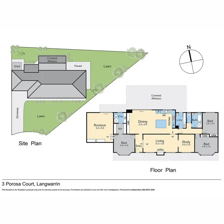 Floorplan of Homely house listing, 3 Porosa Court, Langwarrin VIC 3910