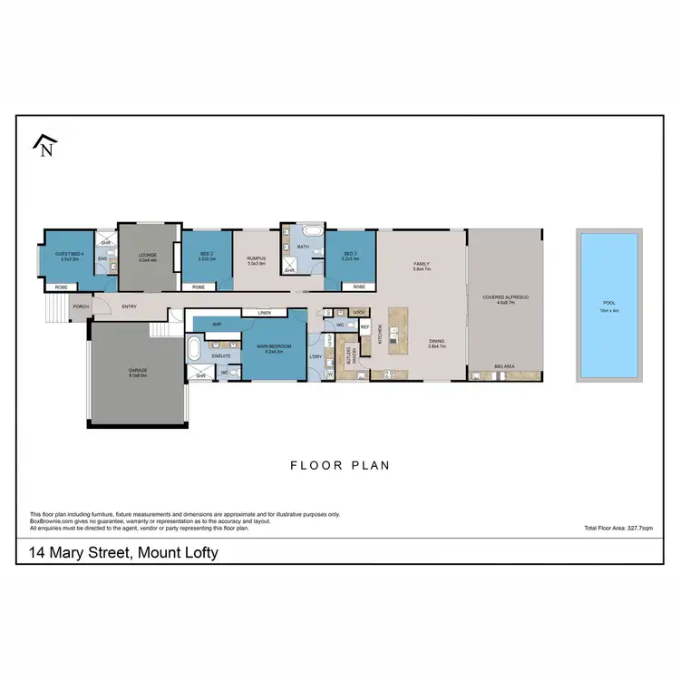 Floorplan of Homely house listing, 14 Mary Street,, Mount Lofty QLD 4350