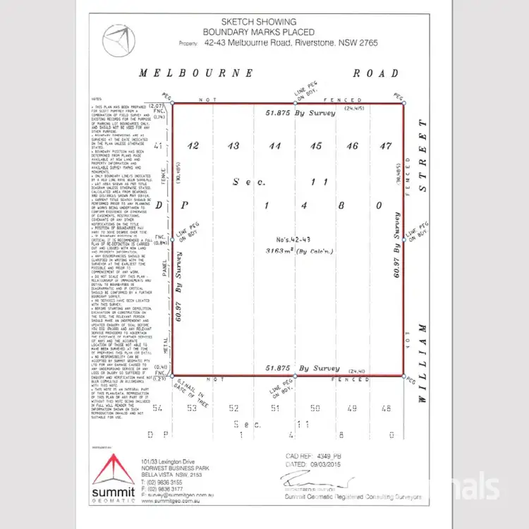 Floorplan of Homely land listing, 42-43 Melbourne Road, Grantham Farm NSW 2765
