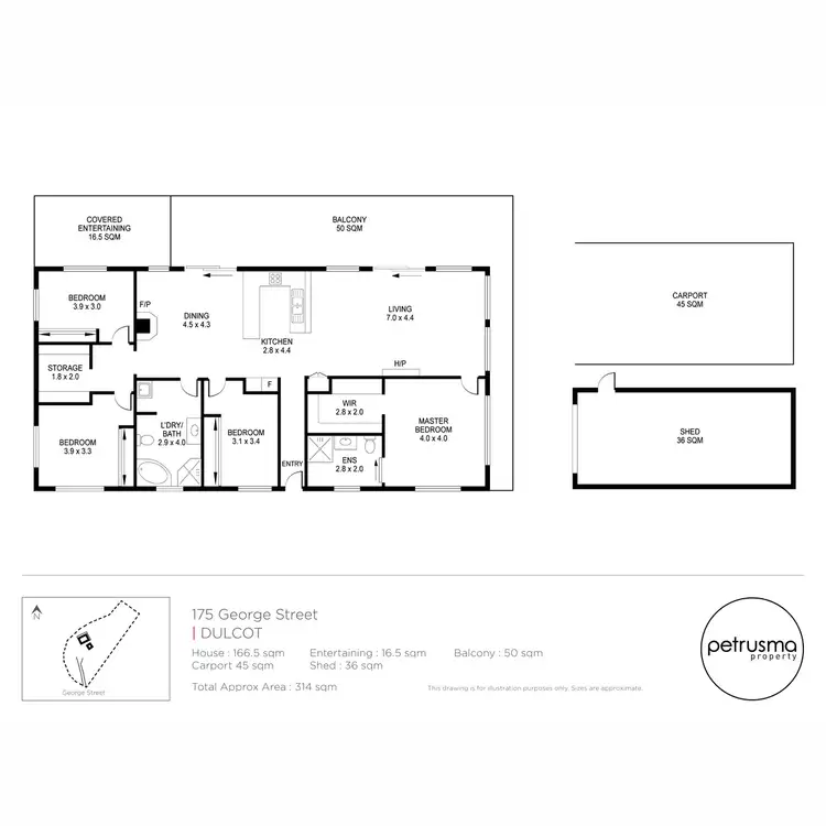 Floorplan of Homely house listing, 175 George Street, Dulcot TAS 7025
