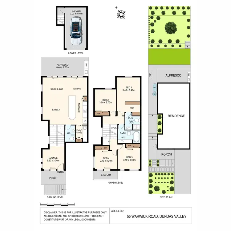 Floorplan of Homely semi-detached listing, 55 Warwick Road, Dundas Valley NSW 2117
