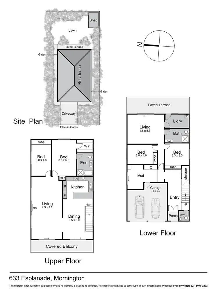 Floorplan of Homely house listing, 633 Esplanade, Mornington VIC 3931