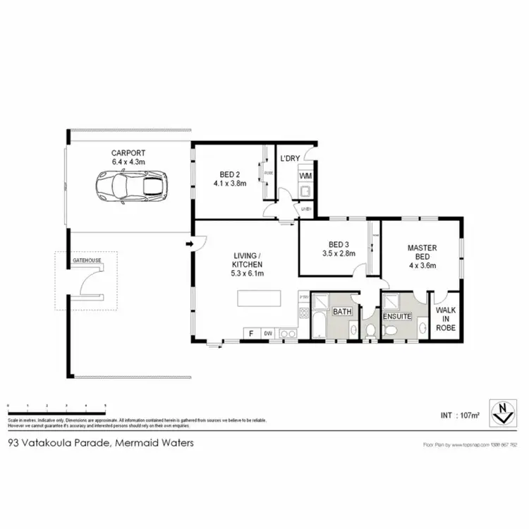 Floorplan of Homely house listing, 93 Vatakoula Parade, Mermaid Waters QLD 4218