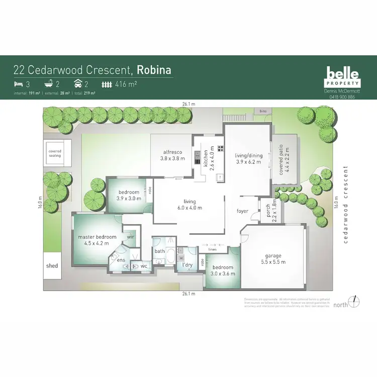 Floorplan of Homely house listing, 22 Cedarwood Crescent, Robina QLD 4226