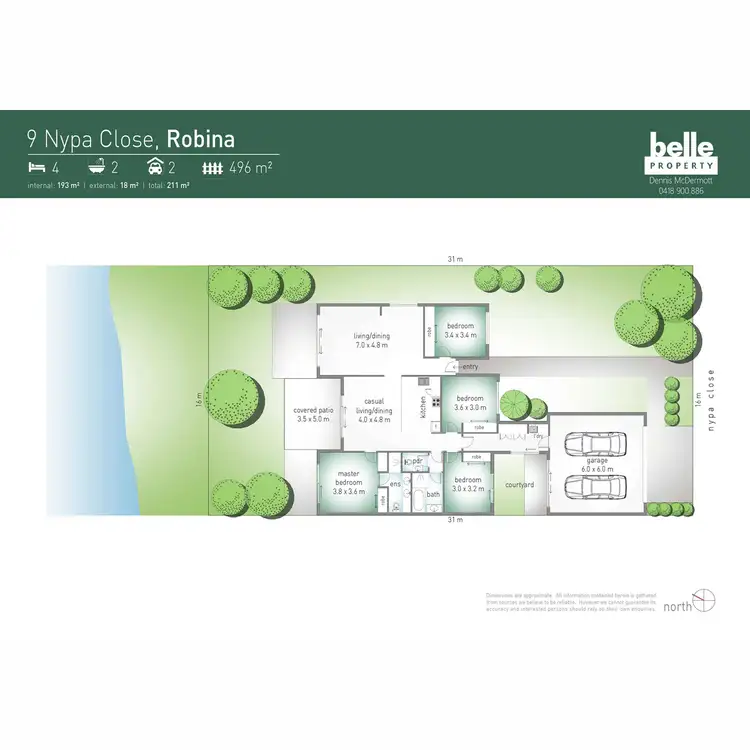 Floorplan of Homely house listing, 9 Nypa Close, Robina QLD 4226