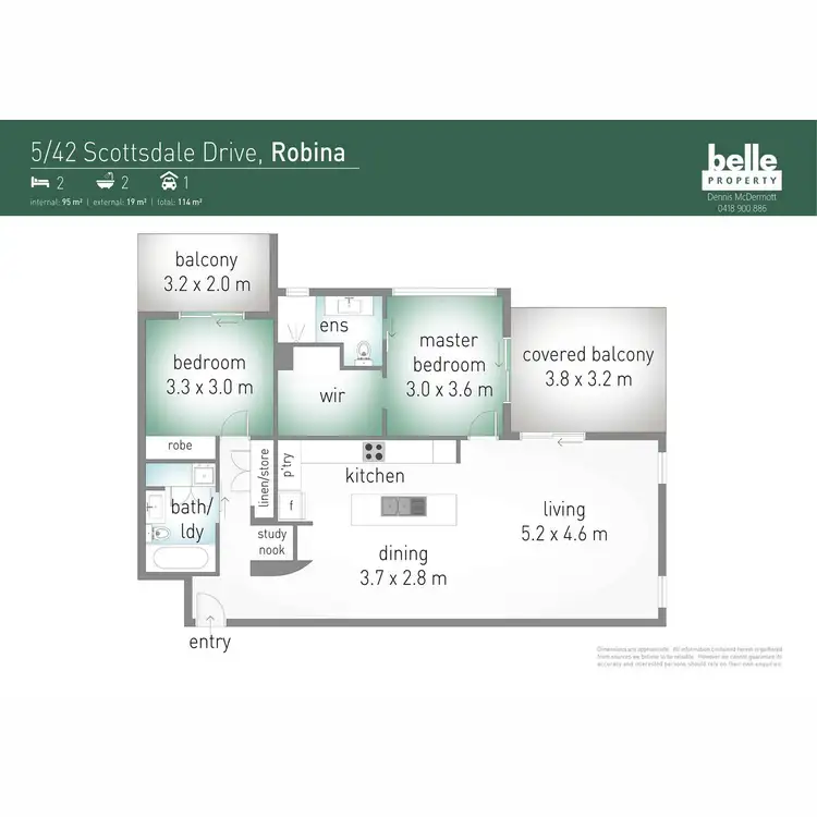 Floorplan of Homely unit listing, 5/42 Scottsdale Drive, Robina QLD 4226