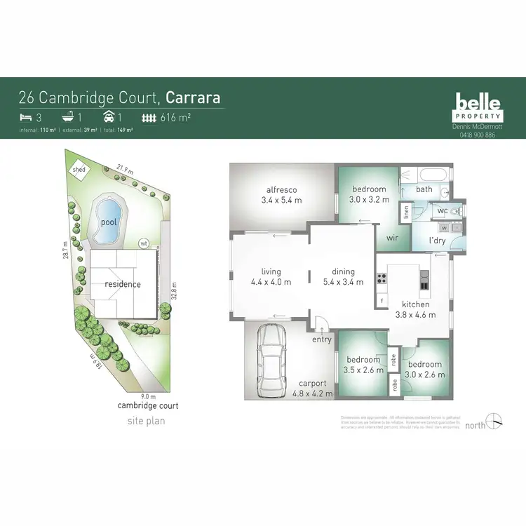 Floorplan of Homely house listing, 26 Cambridge Court, Carrara QLD 4211