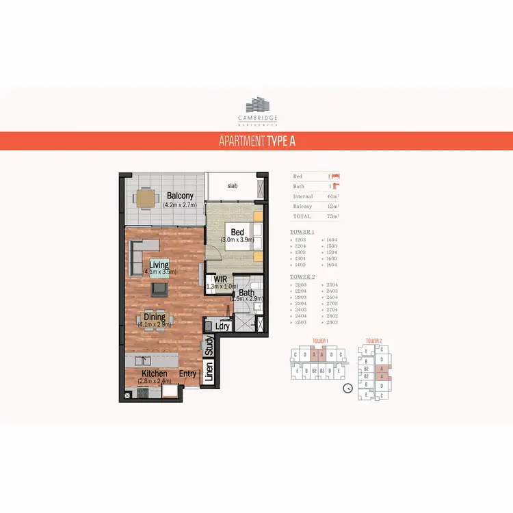 Floorplan of Homely apartment listing, 2703/42 Laver Drive, Robina QLD 4226