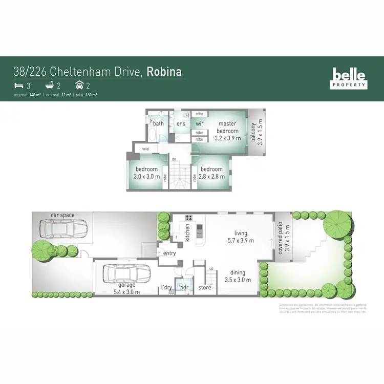 Floorplan of Homely townhouse listing, 38/226 Cheltenham Drive, Robina QLD 4226