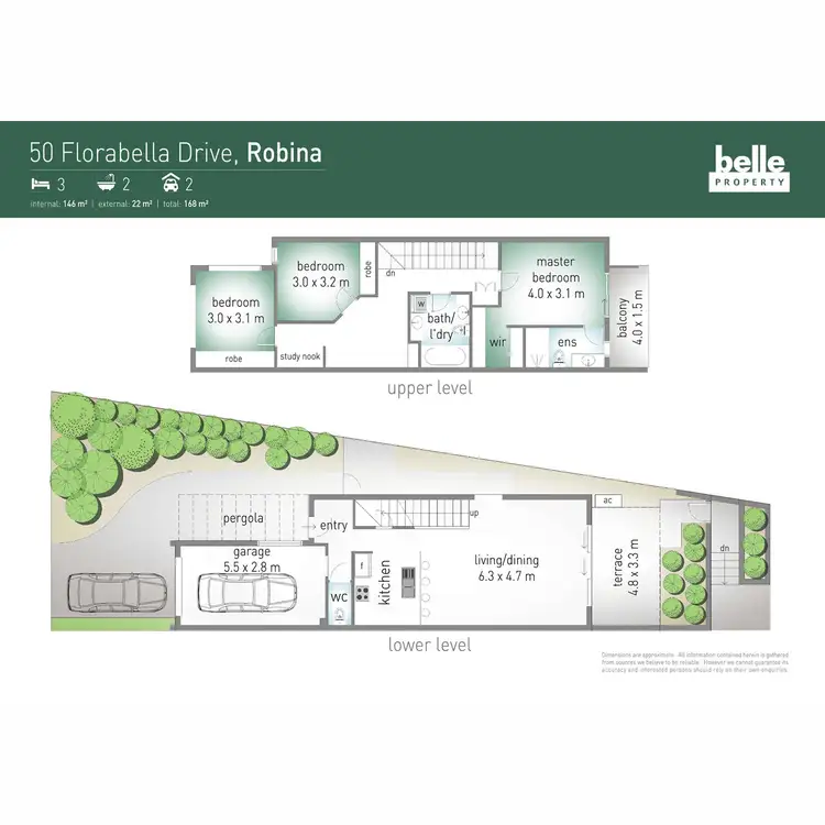 Floorplan of Homely townhouse listing, 50 Florabella Drive, Robina QLD 4226