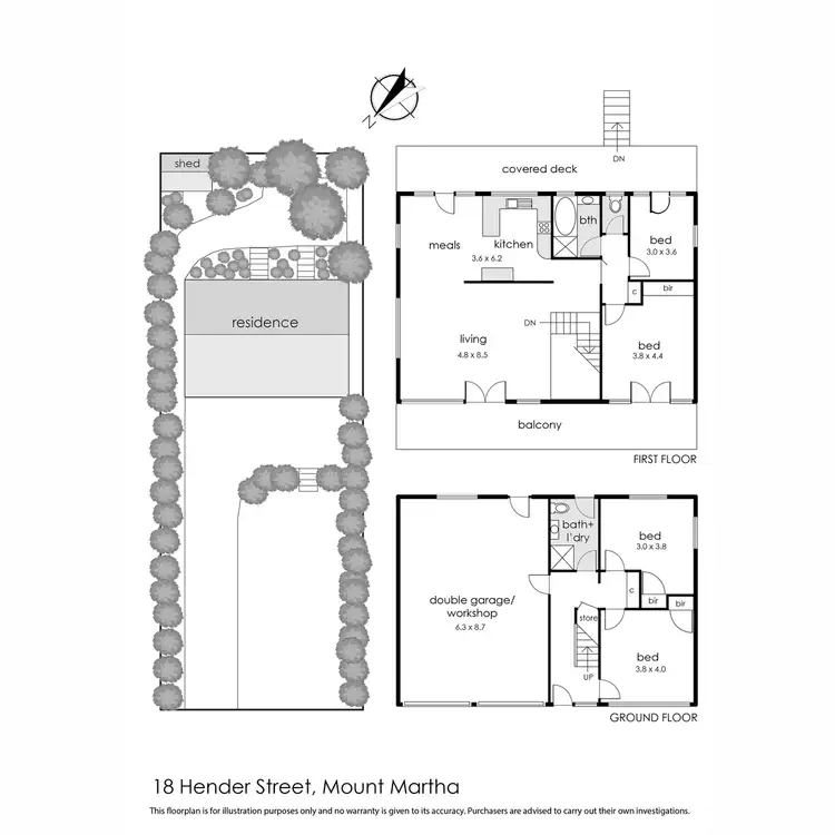 Floorplan of Homely house listing, 18 Hender Street, Mount Martha VIC 3934