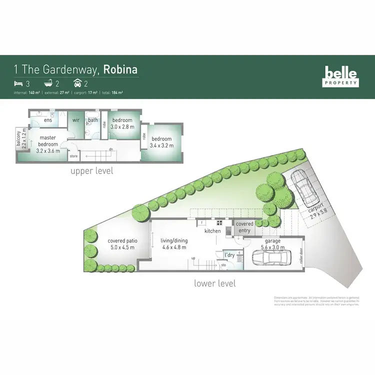 Floorplan of Homely townhouse listing, 1 The Gardenway, Robina QLD 4226