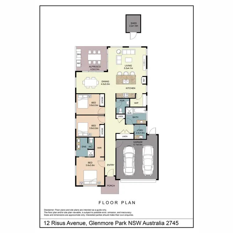 Floorplan of Homely house listing, 12 Risus Avenue, Glenmore Park NSW 2745
