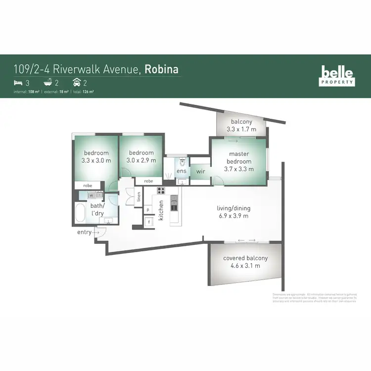 Floorplan of Homely unit listing, 109/2-4 Riverwalk Avenue, Robina QLD 4226