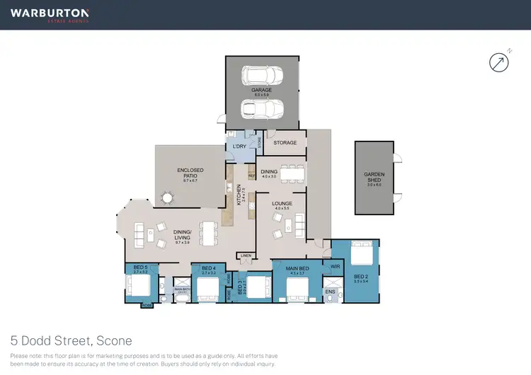 Floorplan of Homely house listing, 5 Dodd Street, Scone NSW 2337