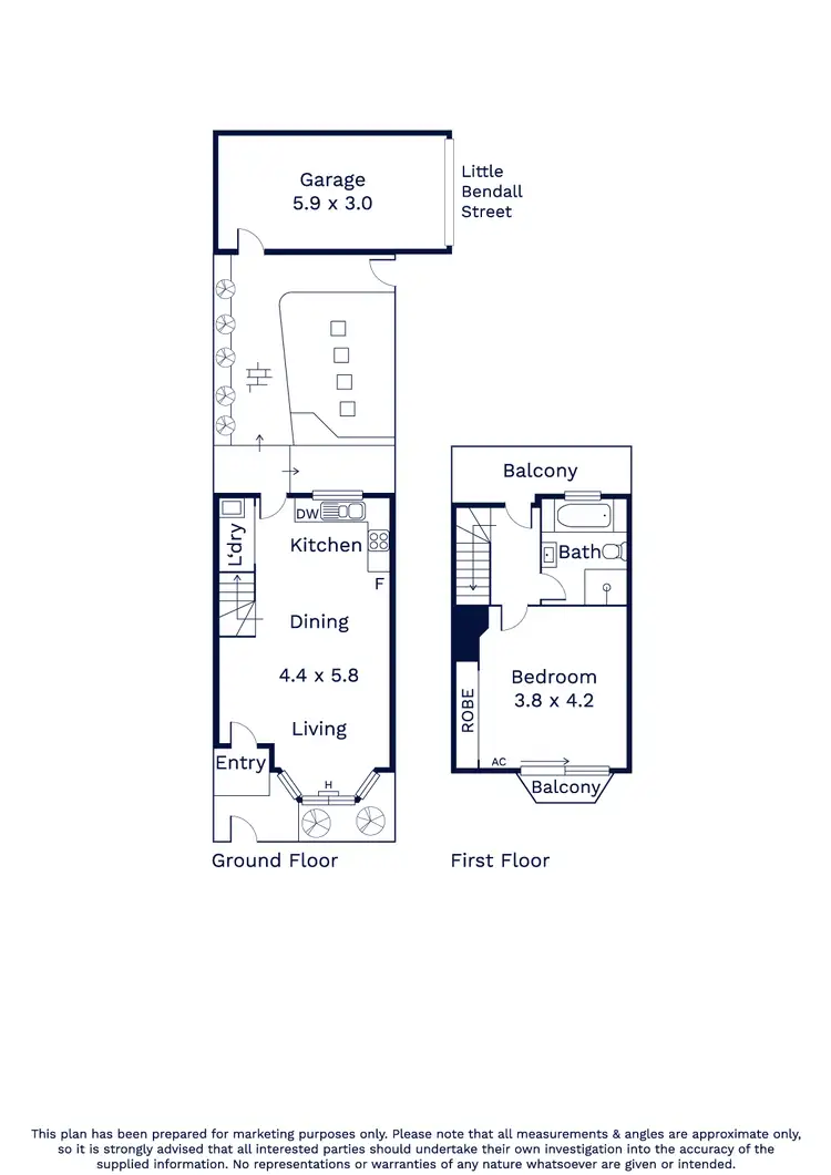 Floorplan of Homely townhouse listing, 11 Smithfield Road, Kensington VIC 3031