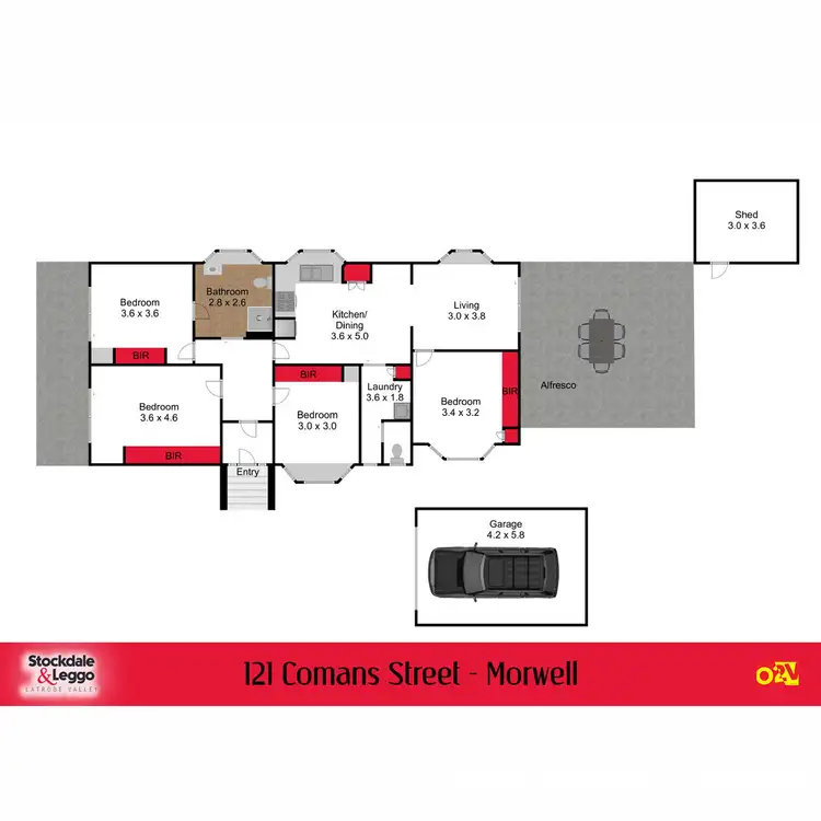 Floorplan of Homely house listing, 121 Comans Street, Morwell VIC 3840