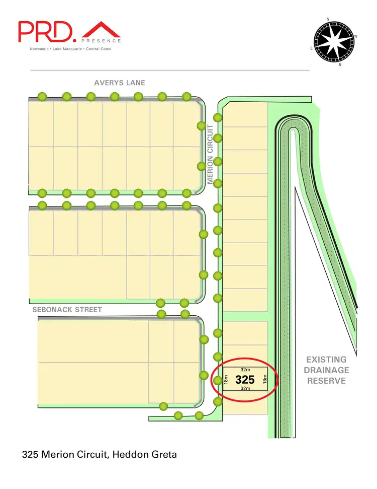 Floorplan of Homely land listing, Lot 325 Merion Circuit, Heddon Greta NSW 2321