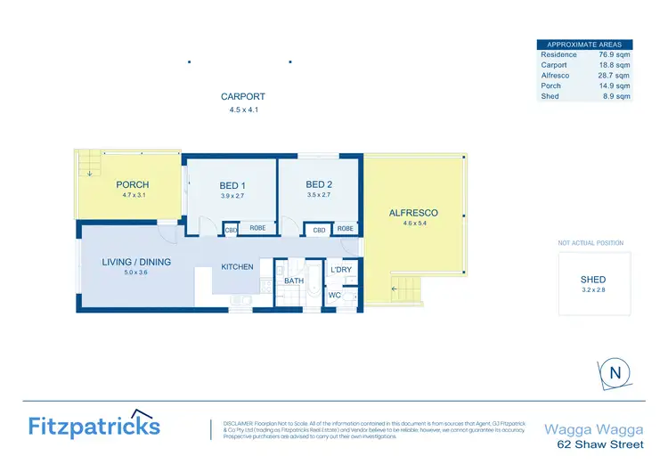 Floorplan of Homely house listing, 62 Shaw Street, Wagga Wagga NSW 2650