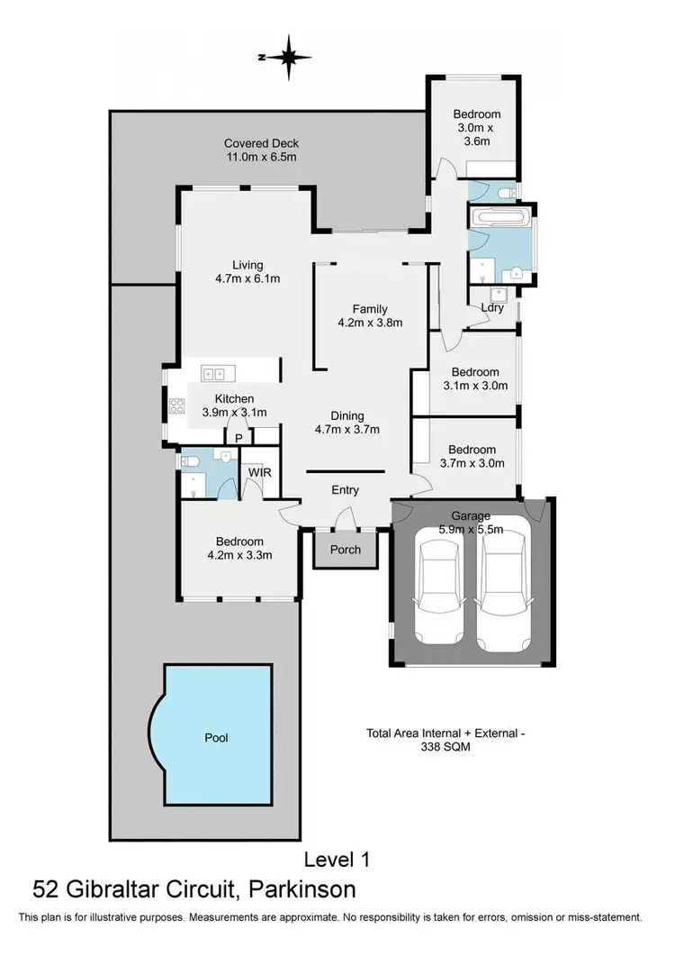Floorplan of Homely house listing, 52 Gibraltar Circuit, Parkinson QLD 4115