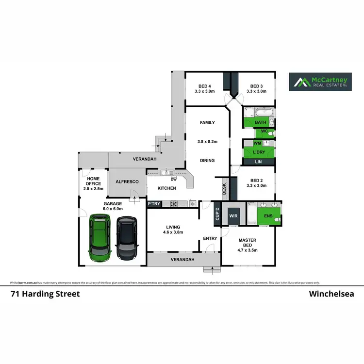 Floorplan of Homely house listing, 71 Harding Street, Winchelsea VIC 3241