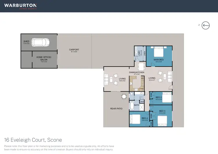 Floorplan of Homely house listing, 16 Eveleigh Court, Scone NSW 2337