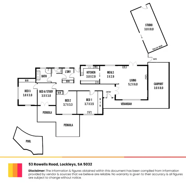 Floorplan of Homely house listing, 53 Rowells Road, Lockleys SA 5032