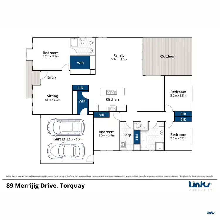 Floorplan of Homely house listing, 89 Merrijig Drive, Torquay VIC 3228