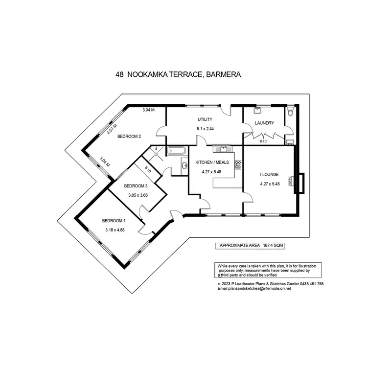 Floorplan of Homely house listing, 48 Nookamka Terrace, Barmera SA 5345