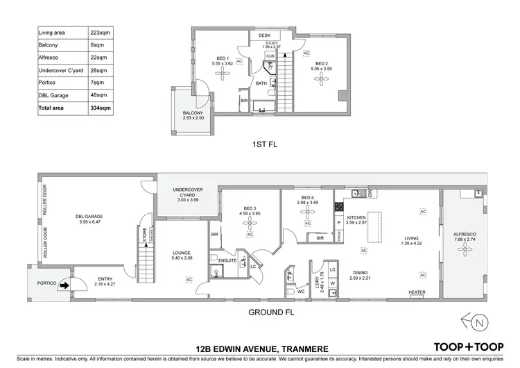 Floorplan of Homely house listing, 12B Edwin Avenue, Tranmere SA 5073