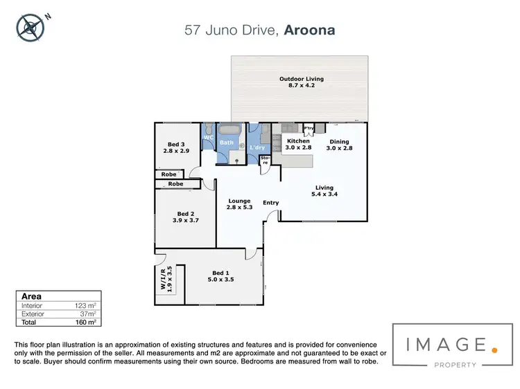 Floorplan of Homely house listing, 57 Juno Drive, Aroona QLD 4551