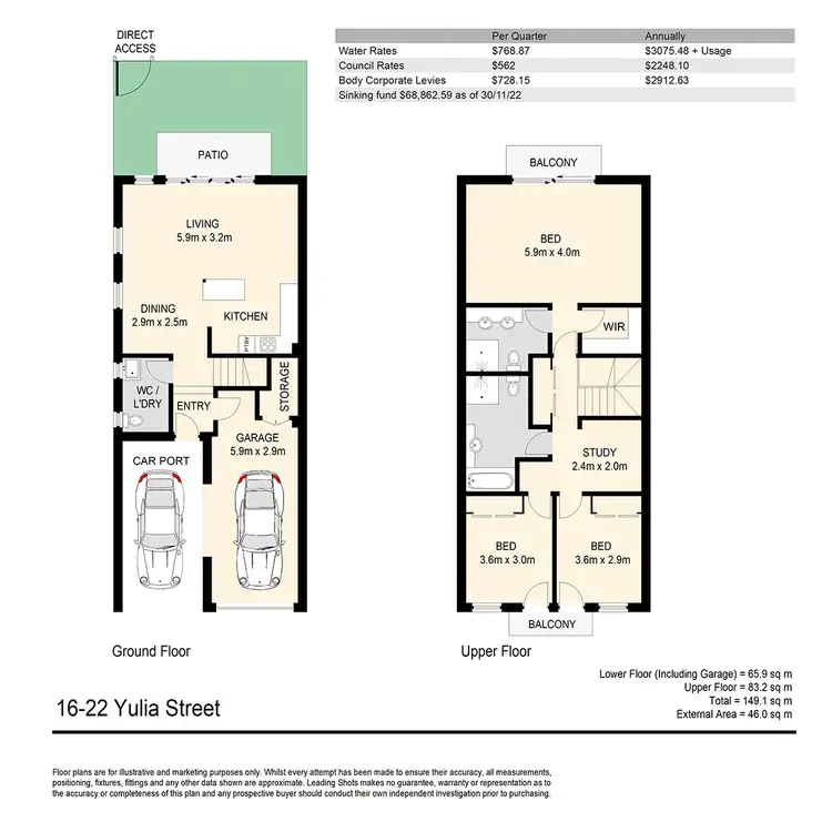 Floorplan of Homely townhouse listing, 16/22 Yulia Street, Coombabah QLD 4216