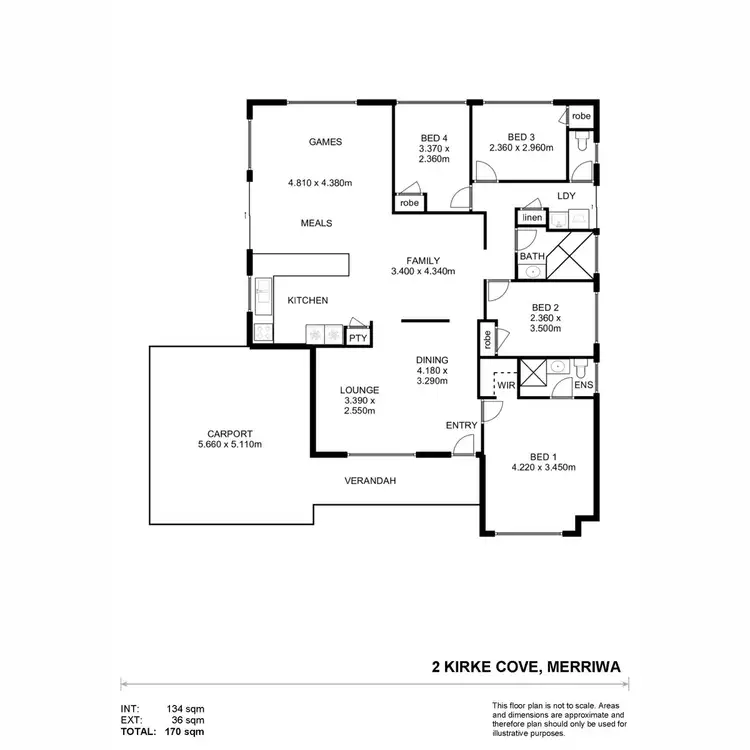 Floorplan of Homely house listing, 2 Kirke Cove, Merriwa WA 6030