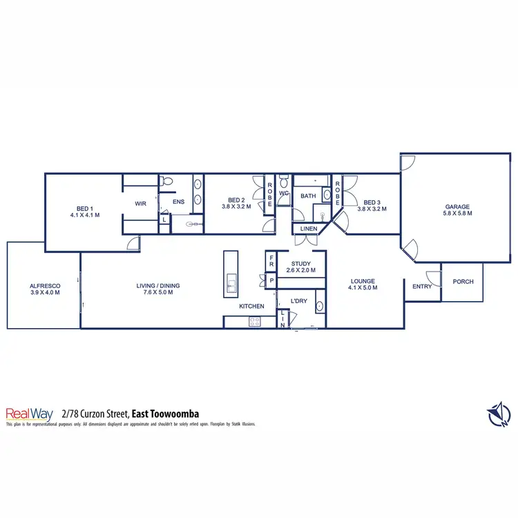 Floorplan of Homely unit listing, 2/78 Curzon Street, East Toowoomba QLD 4350