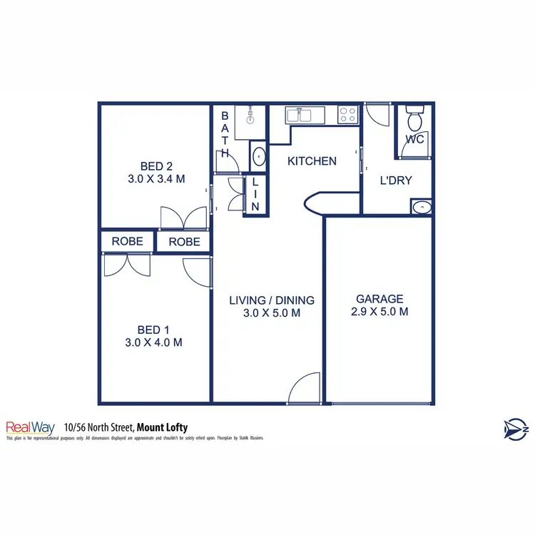 Floorplan of Homely unit listing, 10/56 North Street, Mount Lofty QLD 4350