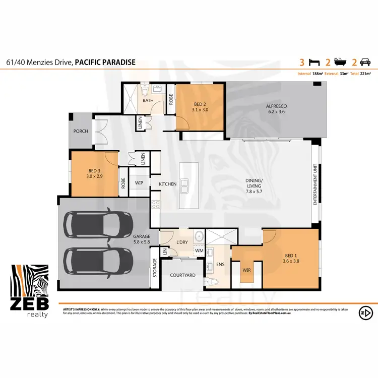 Floorplan of Homely house listing, 61/40 Menzies Drive, Pacific Paradise QLD 4564