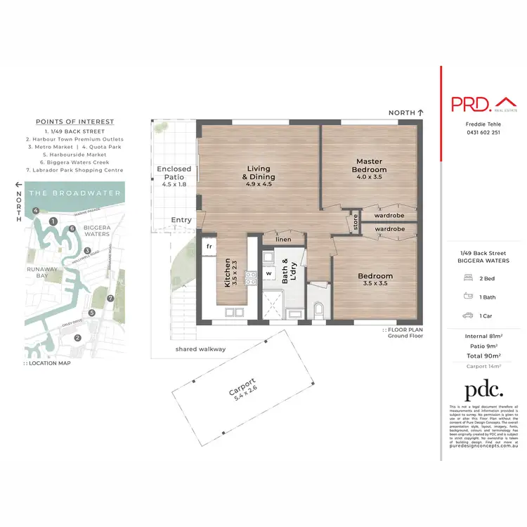 Floorplan of Homely apartment listing, 1/49 Back Street, Biggera Waters QLD 4216