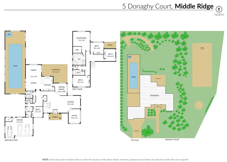 Floorplan of Homely house listing, 5 Donaghy Court, Middle Ridge QLD 4350