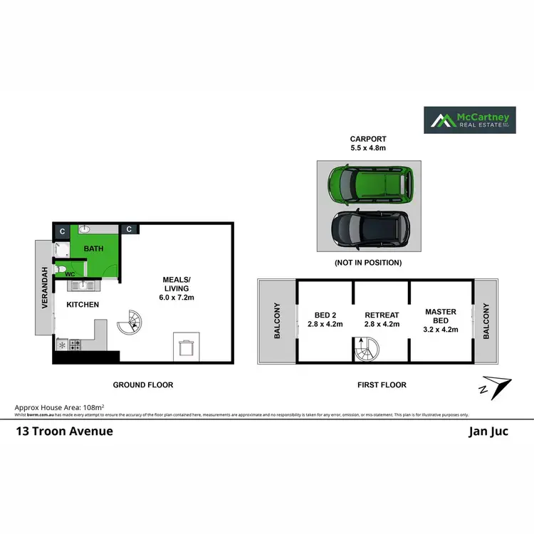 Floorplan of Homely house listing, 13 Troon Avenue, Jan Juc VIC 3228
