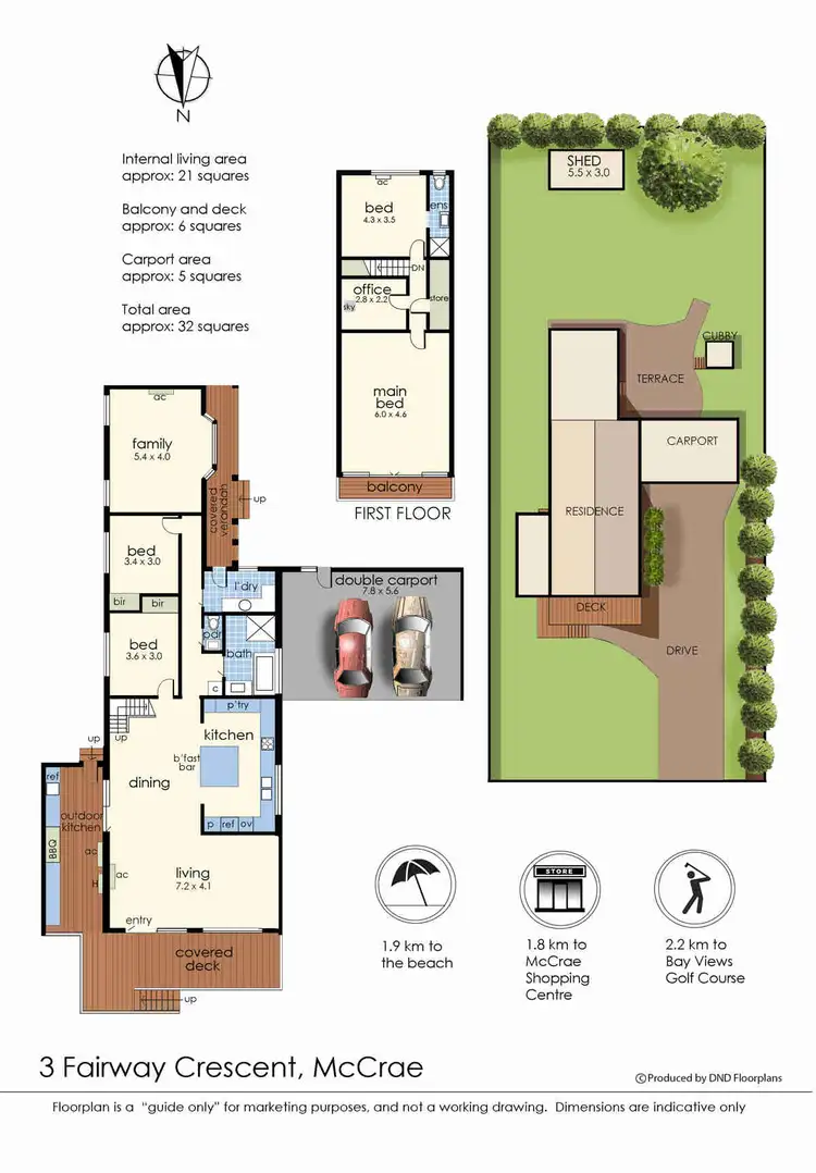 Floorplan of Homely house listing, 3 Fairway Crescent, Mccrae VIC 3938