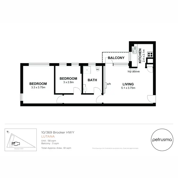 Floorplan of Homely unit listing, 10/369 Brooker Highway, Lutana TAS 7009