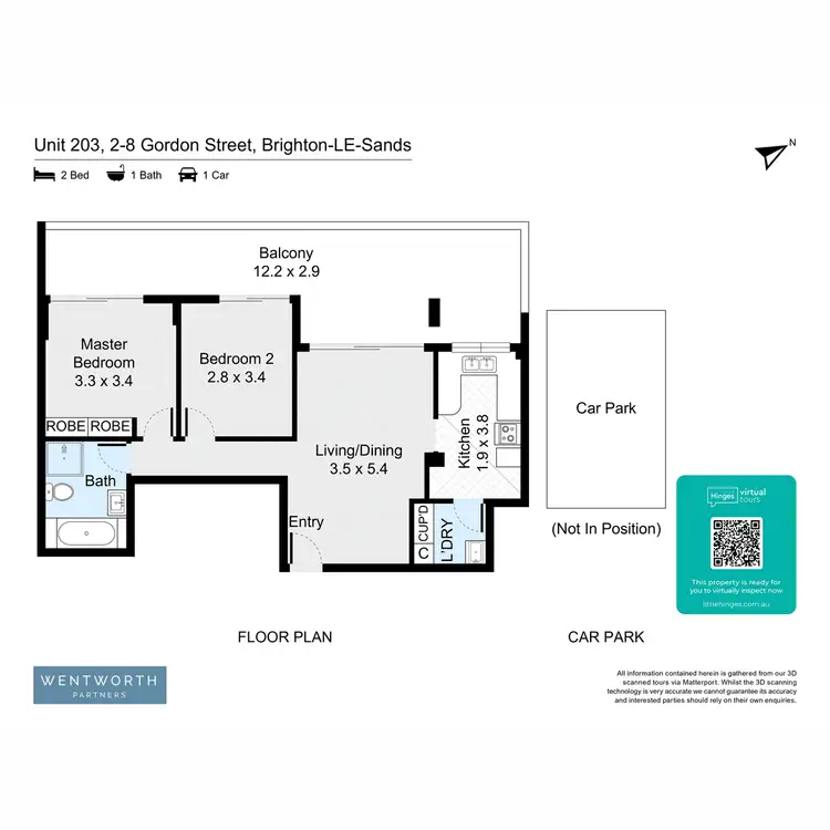 Floorplan of Homely apartment listing, 203/2-8 Gordon Street, Brighton-Le-Sands NSW 2216