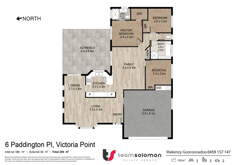 Floorplan of Homely house listing, 6 Paddington Place, Victoria Point QLD 4165
