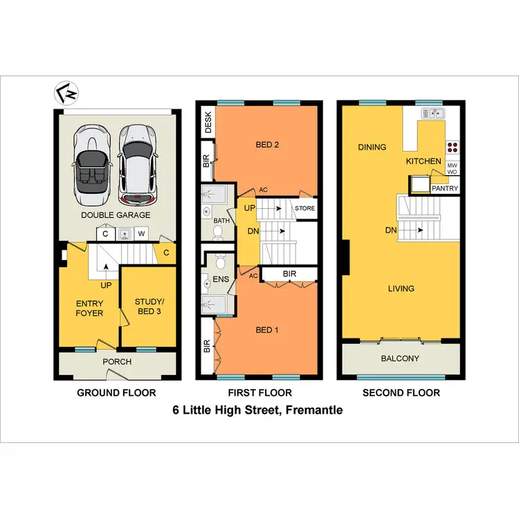 Floorplan of Homely house listing, 6 Little High Street, Fremantle WA 6160
