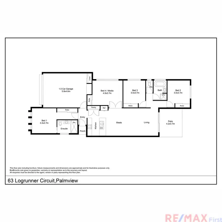 Floorplan of Homely house listing, 63 Logrunner Circuit, Palmview QLD 4553