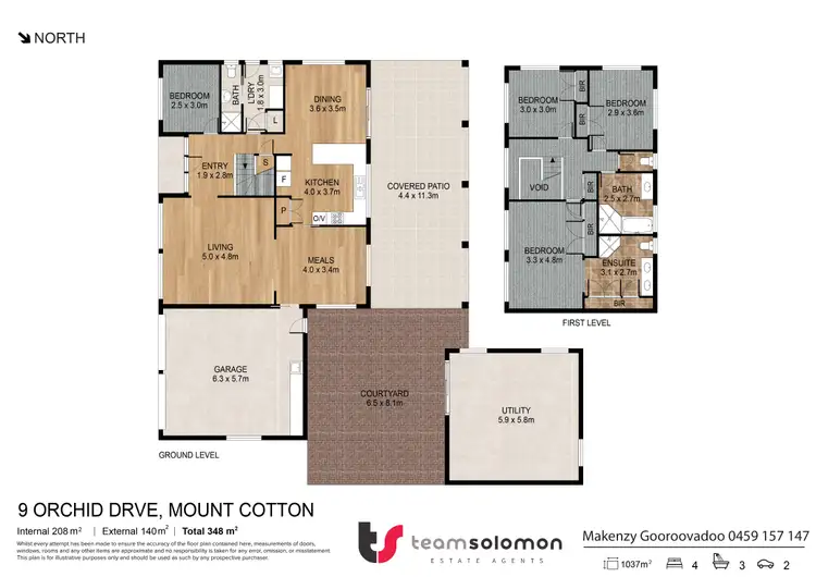 Floorplan of Homely house listing, 9 Orchid Drive, Mount Cotton QLD 4165