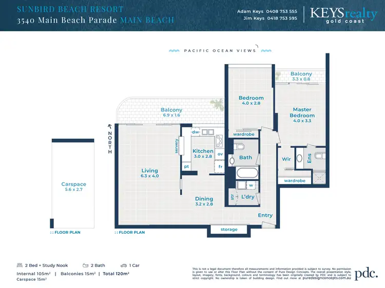 Floorplan of Homely apartment listing, 12C/3540 MAIN BEACH Parade, Main Beach QLD 4217