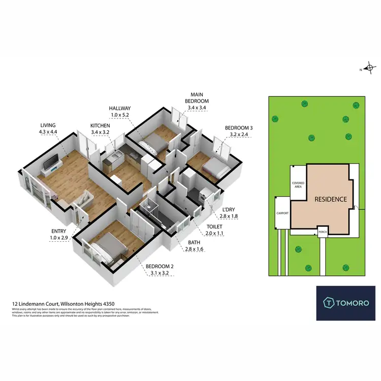 Floorplan of Homely house listing, 12 Lindemann Court, Wilsonton Heights QLD 4350