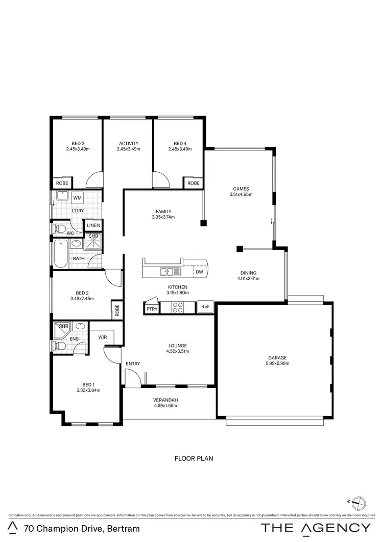 Floorplan of Homely house listing, 70 Champion Drive, Bertram WA 6167